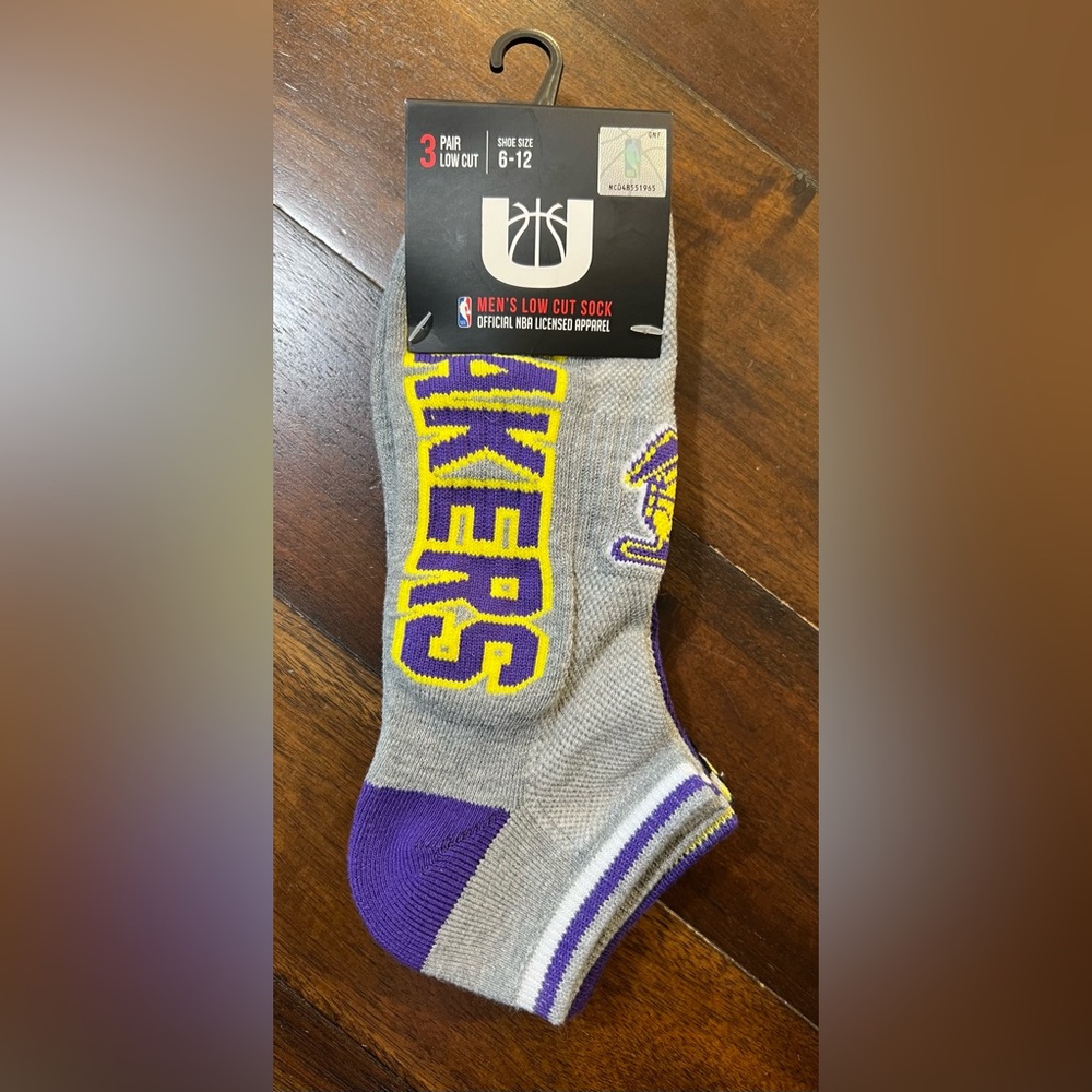 L.A. Lakers Officially Licensed NBA 3 Pair Sock Set